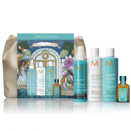 Set pentru ingrijirea parului A Festive Fayrytale set Frizz Control, 2 x 250 ml+160 ml+25ml, Moroccanoil 643497