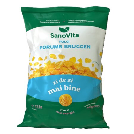 Fulgi de porumb Bruggen, 225 g, Sanovita