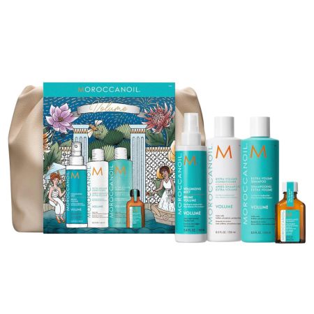 Set pentru par A Festive Fairytale set Extra Volume, 2x250 ml + 160 ml + 25 ml, Moroccanoil 643528