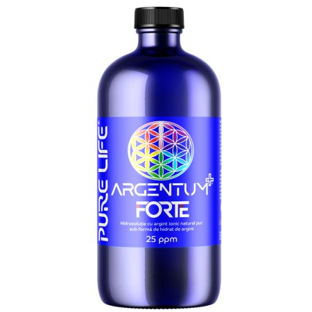 ARGENTUM+ Forte 20ppm, Argint Coloidal Ionic, 480 ml, Pure Life