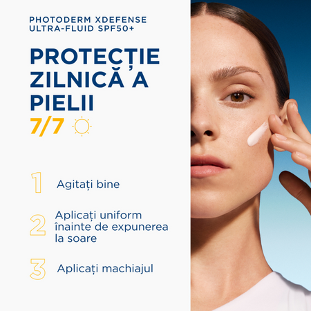 Fluid invizibil cu protectie solara SPF 50+ Photoderm Xdefense, 40 ml, Bioderma 738871