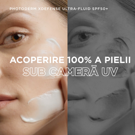 Fluid nuantator cu protectie solara fototip 2 SPF 50+, Shade 02, Photoderm Xdefense, 40 ml, Bioderma 738817
