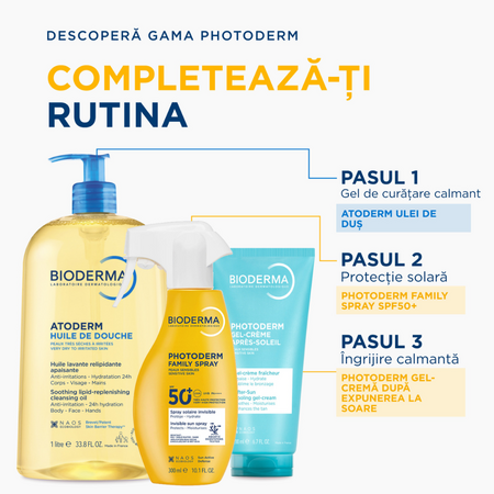Spray cu protectie solara SPF 50+ Photoderm Family, 300 ml, Bioderma 736527