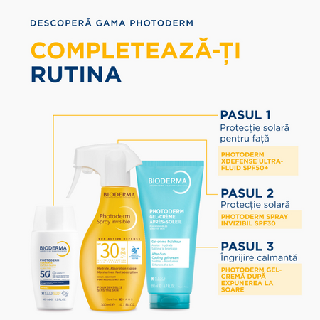 Spray invizibil pentru protectie solara SPF30 Photoderm, 300 ml, Bioderma 738778