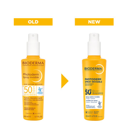Spray invizibil pentru protectie solara SPF50+ Photoderm, 200 ml, Bioderma 737237