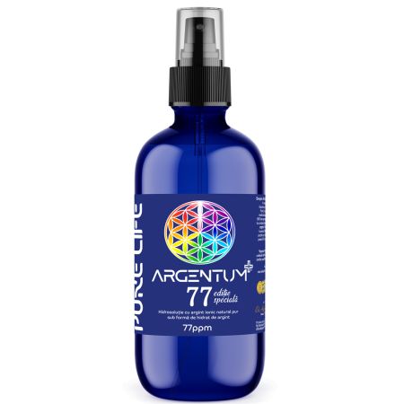 Argint nanocoloidal Argentum+ Editie Speciala 77PPM, 120 ml, Pure Life