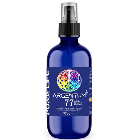 Argint nanocoloidal Argentum+ Editie Speciala 77PPM, 120 ml, Pure Life