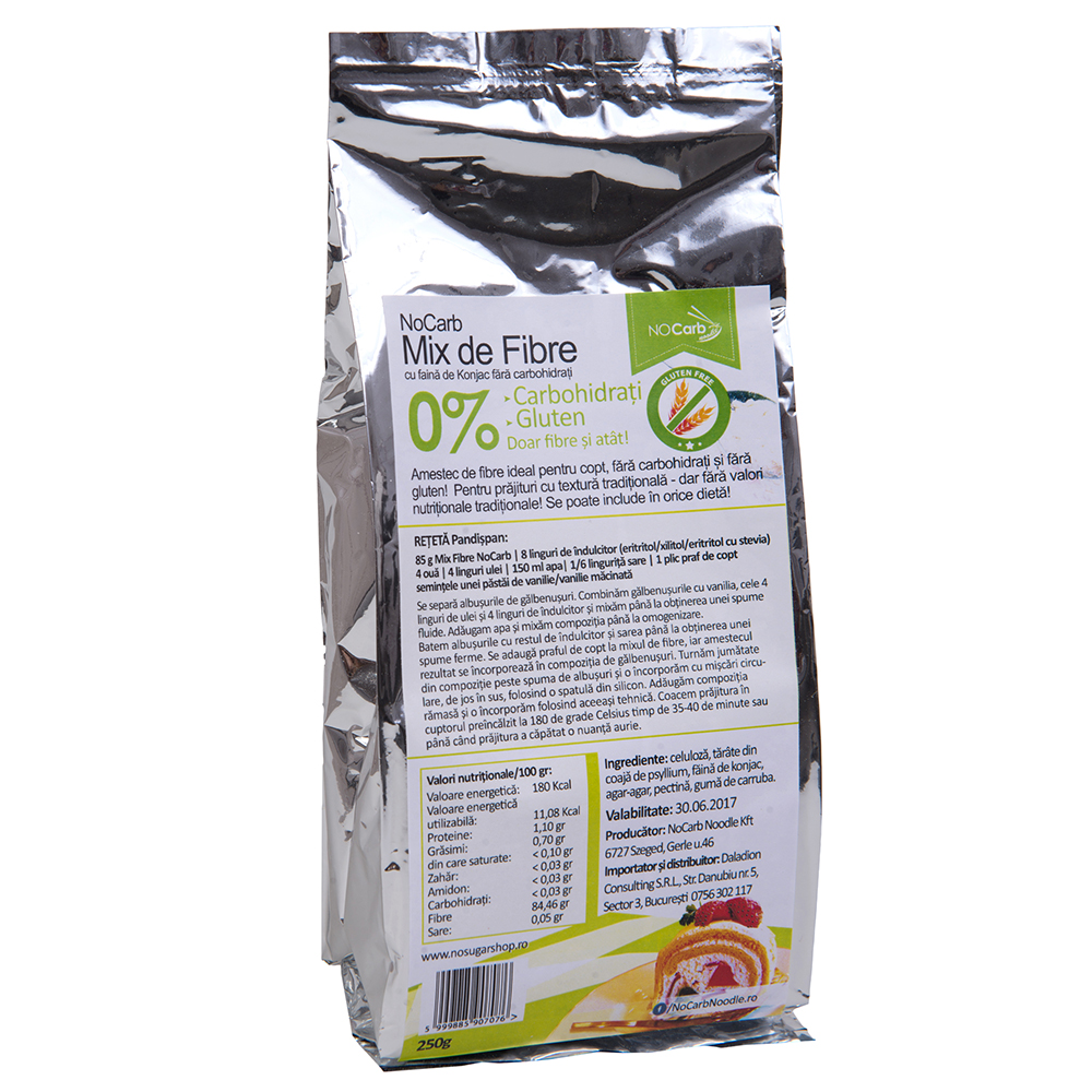 Faina fara gluten din fibre fara carbohidrati, 250 g, NoCarb