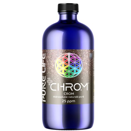 Crom nanocoloidal Minerals+ Chrom 25PPM, 480 ml, Pure Life