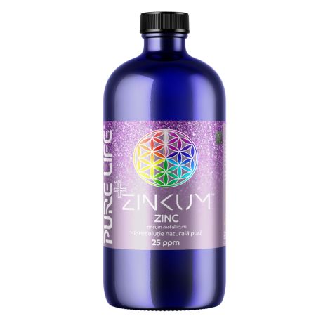 Zinc nanocoloidal Minerals+ Zinkum, 480 ml, Pure Life