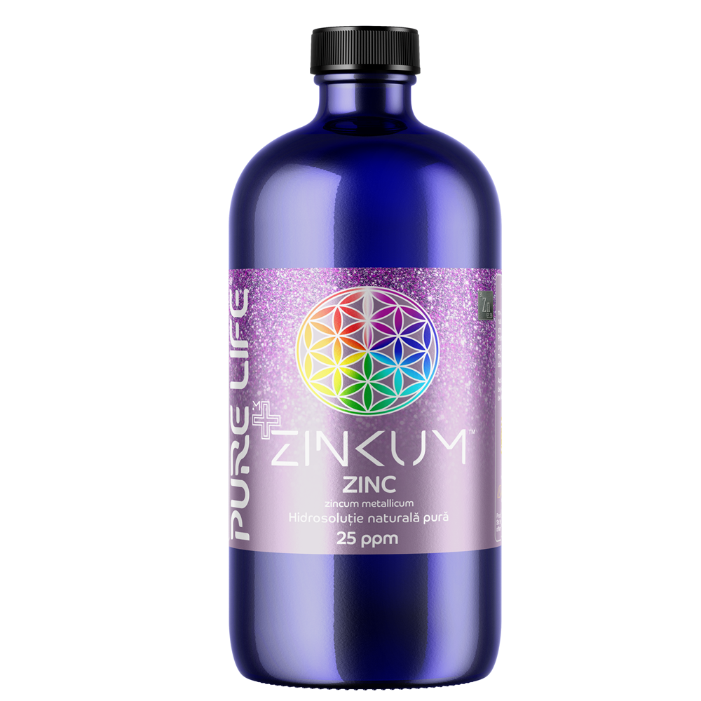 Hidrosolutie cu zinc Minerals+ Zinkum, 480 ml, Pure Life