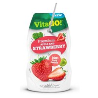 Suc de fructe cu mere si capsuni, 200 ml, Vitago