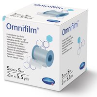 Plasture hipoalergen pe suport de folie transparenta poroasa Omnifilm, 5cm x 5m, Hartmann