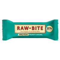 Baton proteic bio Peanut Caramel, 45 g, Raw Bite