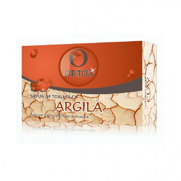 Sapun cu argila, 100 g, Ortos