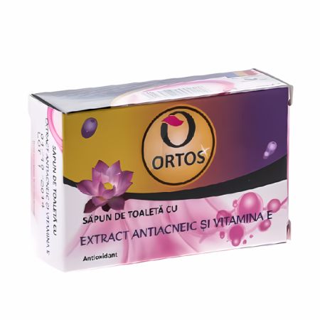 Sapun cu extract antiacneic si vitamina E, 100 g, Ortos