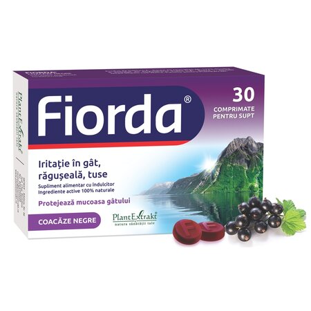 Fiorda cu aroma de coacaze negre, 30 comprimate, Plant Extrakt 733021