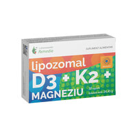 Lipozomal D3+K2+Magneziu, 30 capsule, Remedia
