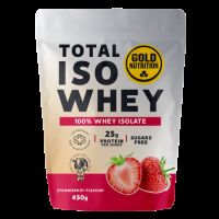 Pudra proteica cu aroma de capsuni Total Iso Whey, 450 g, Gold Nutrition