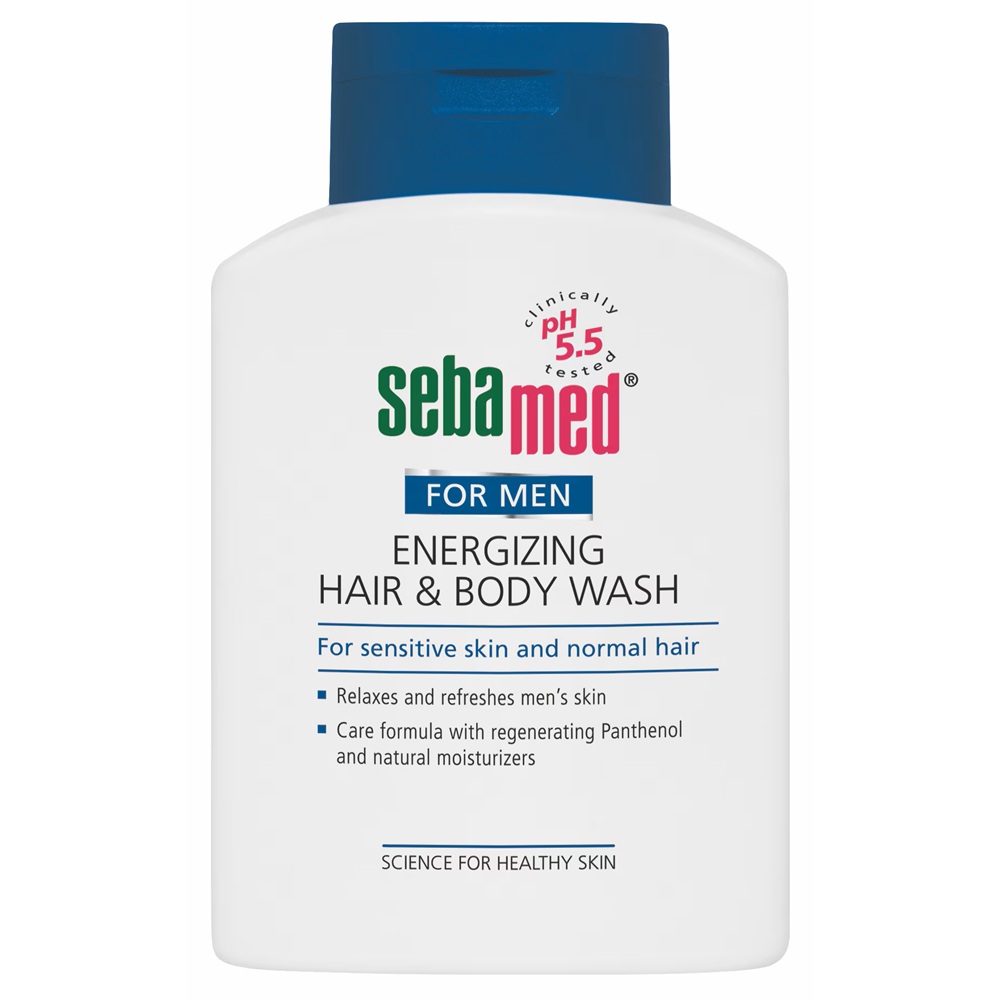 Gel de dus energizant corp si par pentru barbati For Men, 200 ml, Sebamed