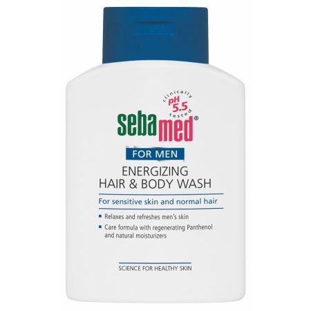 Gel de dus energizant corp si par pentru barbati For Men, 200 ml, Sebamed
