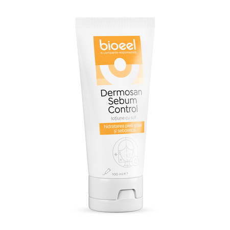 Lotiune cu sulf Dermosan Sebum Control, 100 ml, Bioeel 644950