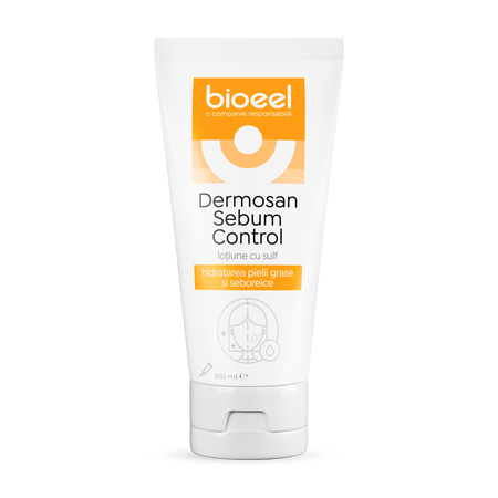 Lotiune cu sulf Dermosan Sebum Control, 100 ml, Bioeel