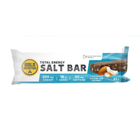 Baton energizant sarat cu ciocolata, migdale si cocos Total Energy Salt Bar, 40 g, Gold Nutrition