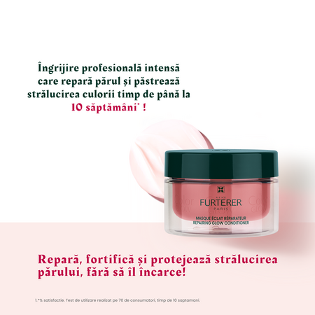 Masca hidratanta cu efect de reparare a parului deteriorat Color Glow, 200 ml, Rene Furterer 734514