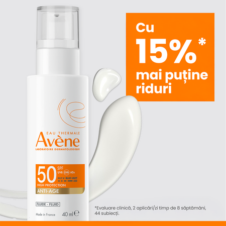 Fluid anti-age cu protectie solara SPF 50, 40 ml, Avene 645453