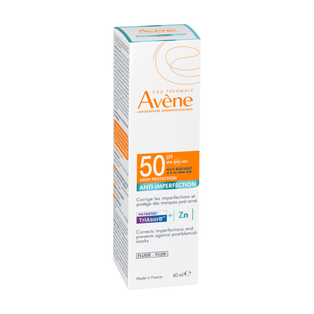 Fluid anti-imperfectiuni cu protectie solara SPF 50, 40 ml, Avene 645481
