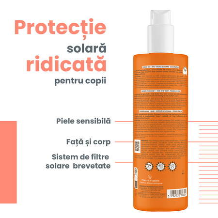 Spray cu protectie solara pentru copii SPF 50+, 400 ml, Avene 645933