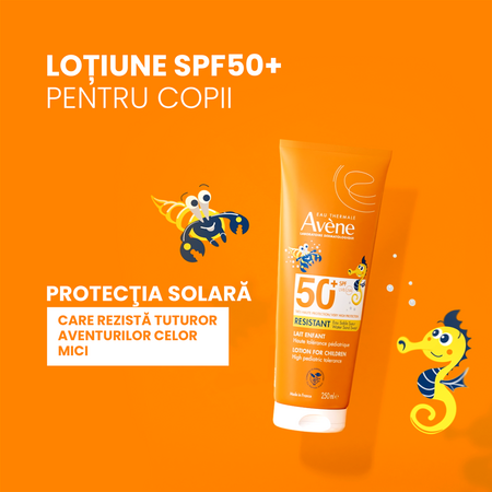 Lotiune cu protectie solara pentru copii SPF50+, 250 ml, Avene 645943