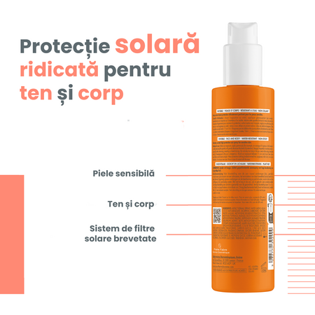Spray de corp cu protectie solara SPF30, 200 ml, Avene 645962