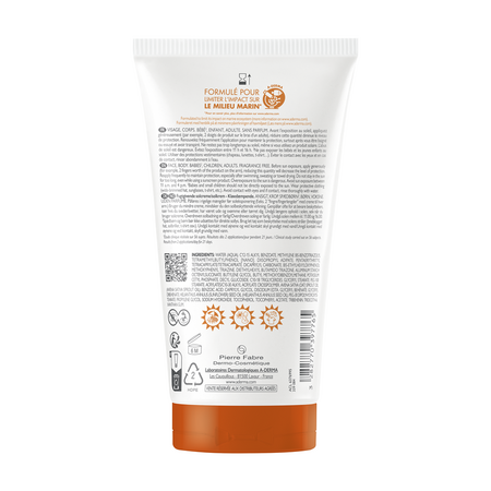 Crema emolienta cu protectie solara SPF50+ pentru pielea sensibila Exomega Control, 150 ml, A-derma 646001
