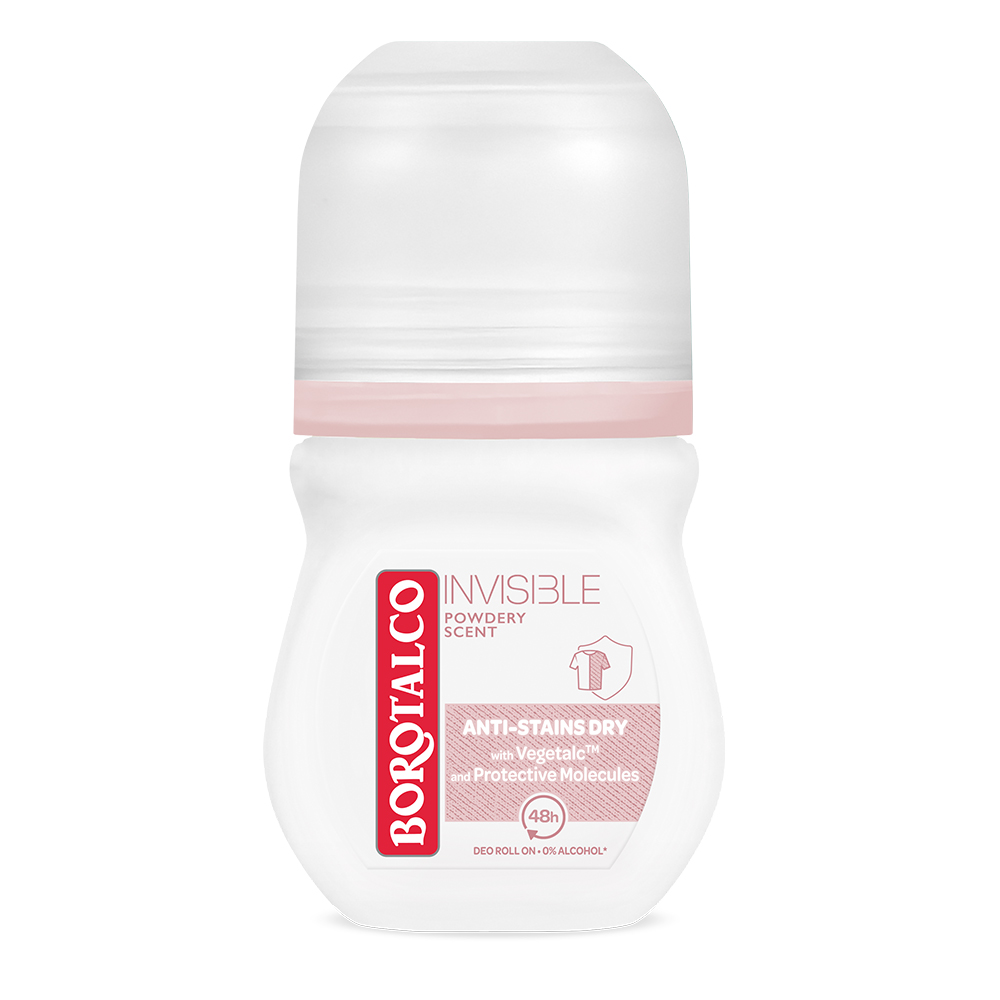 Deodorant Roll-on Invisible Pink, 50 ml, Borotalco