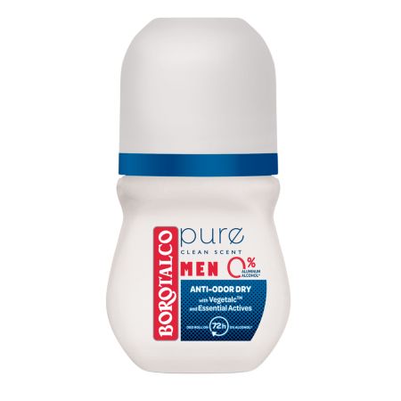 Deodorant Roll-on Men Pure Clean Scent, 50 ml, Borotalco