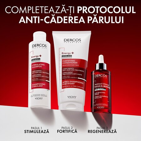 Rezerva eco sampon cu actiune energizanta Dercos Energy+, 400 ml, Vichy 662427