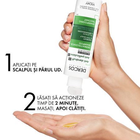 Rezerva eco sampon anti-matreata pentru par normal-gras Dercos, 390 ml, Vichy 662447