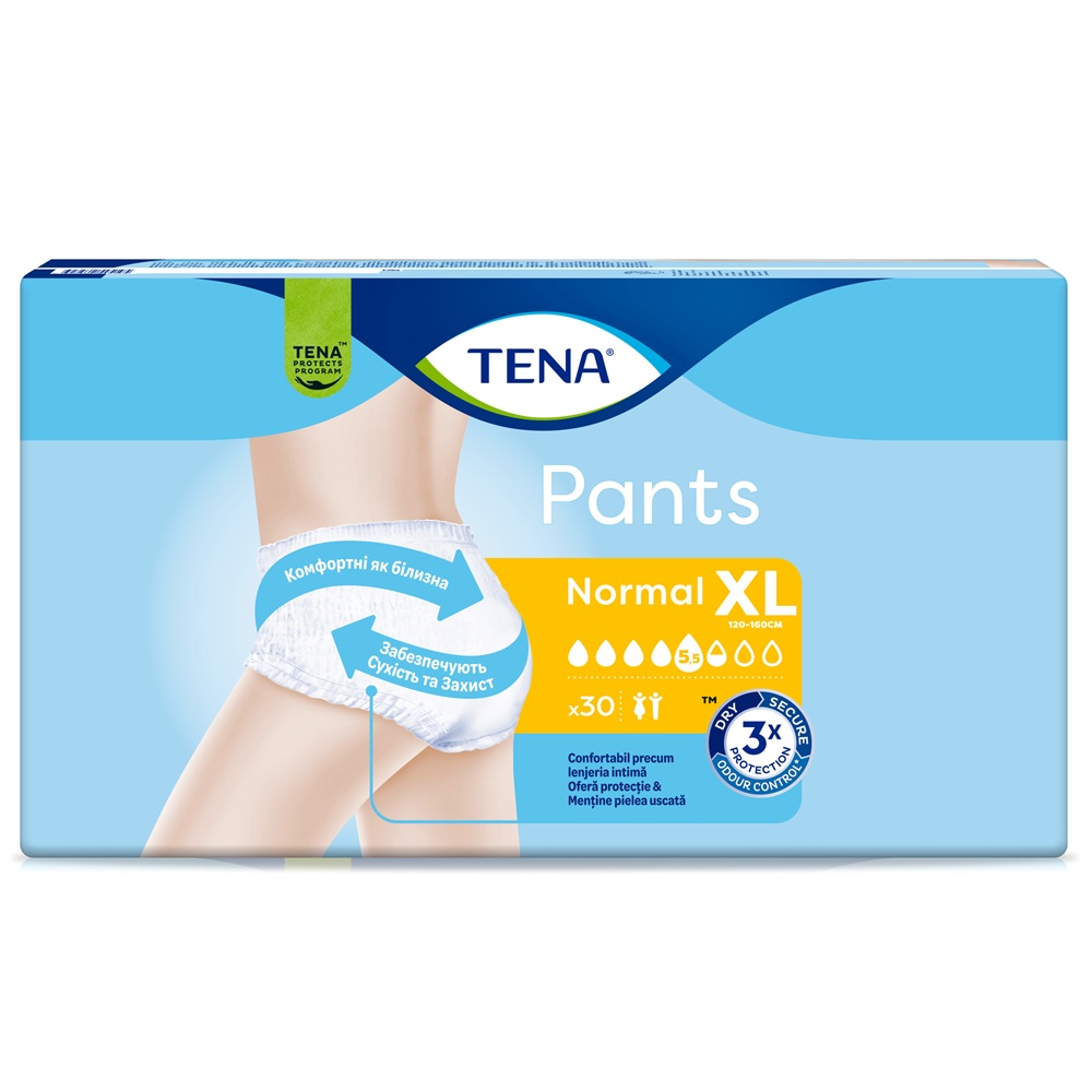 Scutece tip chilot pentru adulti Pants Normal, marime XL, 30 bucati, Tena