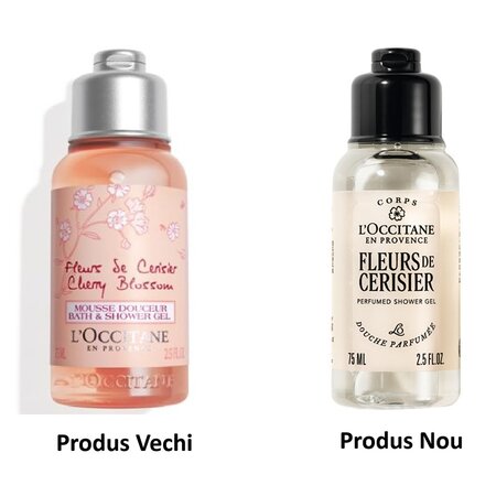Gel de dus cu flori de cires Cherry Blossom Shower Gel, 75 ml, L'Occitane 662361