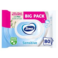 Hartie igienica umeda Sensitive, 80 bucati, Zewa