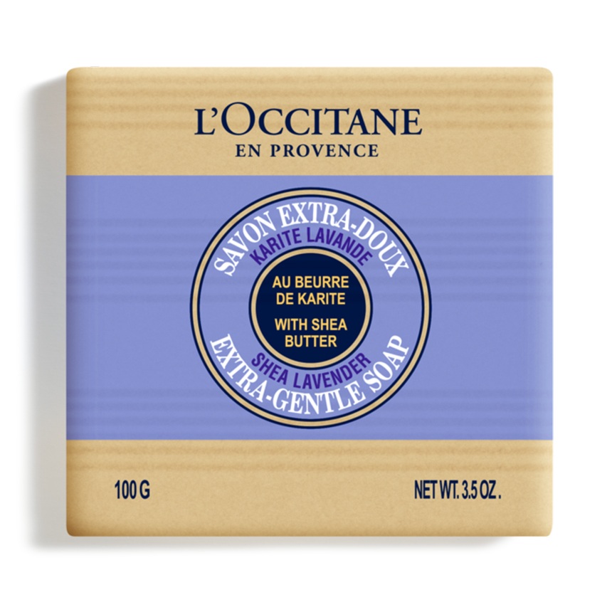 Sapun solid cu unt de shea si lavanda Shea Lavender Extra-Gentle Soap, 100 g, L'Occitane
