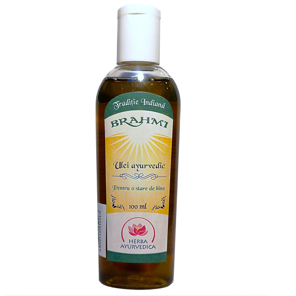 Ulei ayurvedic pentru o stare de bine Brahmi, 100 ml, Herba Ayurvedica