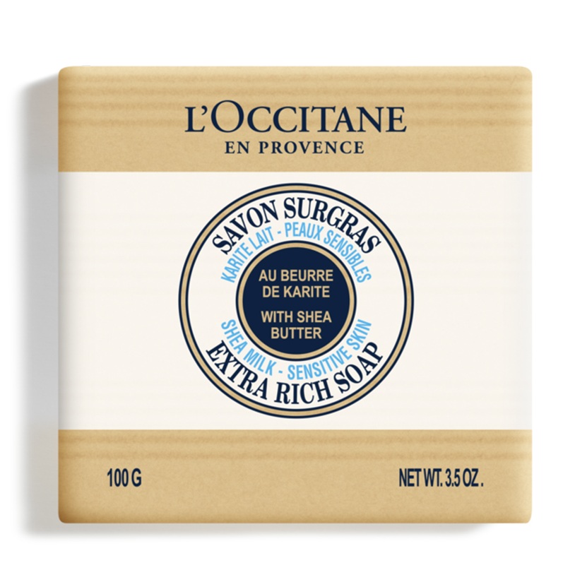 Sapun solid cu unt de shea si lapte Shea Milk Extra Rich Soap, 100 g, L'Occitane