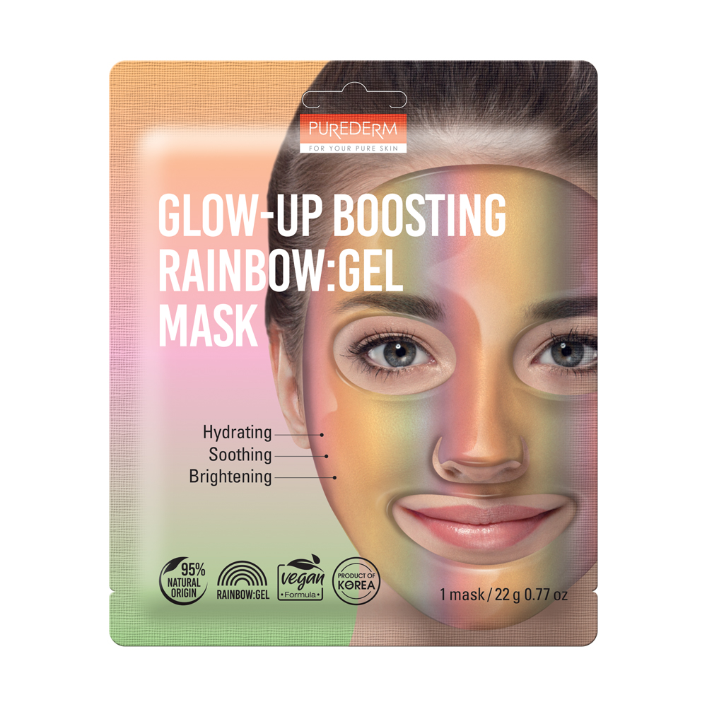 Masca de fata tip gel Rainbow Glow, 22 g, Purederm