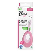 Periuta de dinti pentru bebelusi roz, 1 buc, The Humble Co