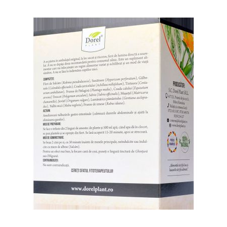 Ceai Gastro-Plant stomac sanatos, 150 g, Dorel Plant 697207