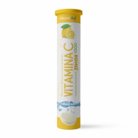 Vitamina C 1000 ZN+D3 efervescenta, 20 comprimate, PharmA-Z