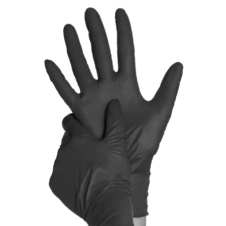 Manusi negre nepudrate din nitril Black Label PPS, marimea XL, 100 bucati, PPS Gloves 647635